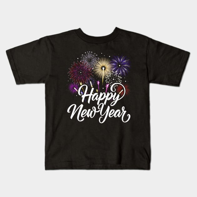 New Years Eve NYE 2024 Happy New Year Kids T-Shirt by antrazdixonlda